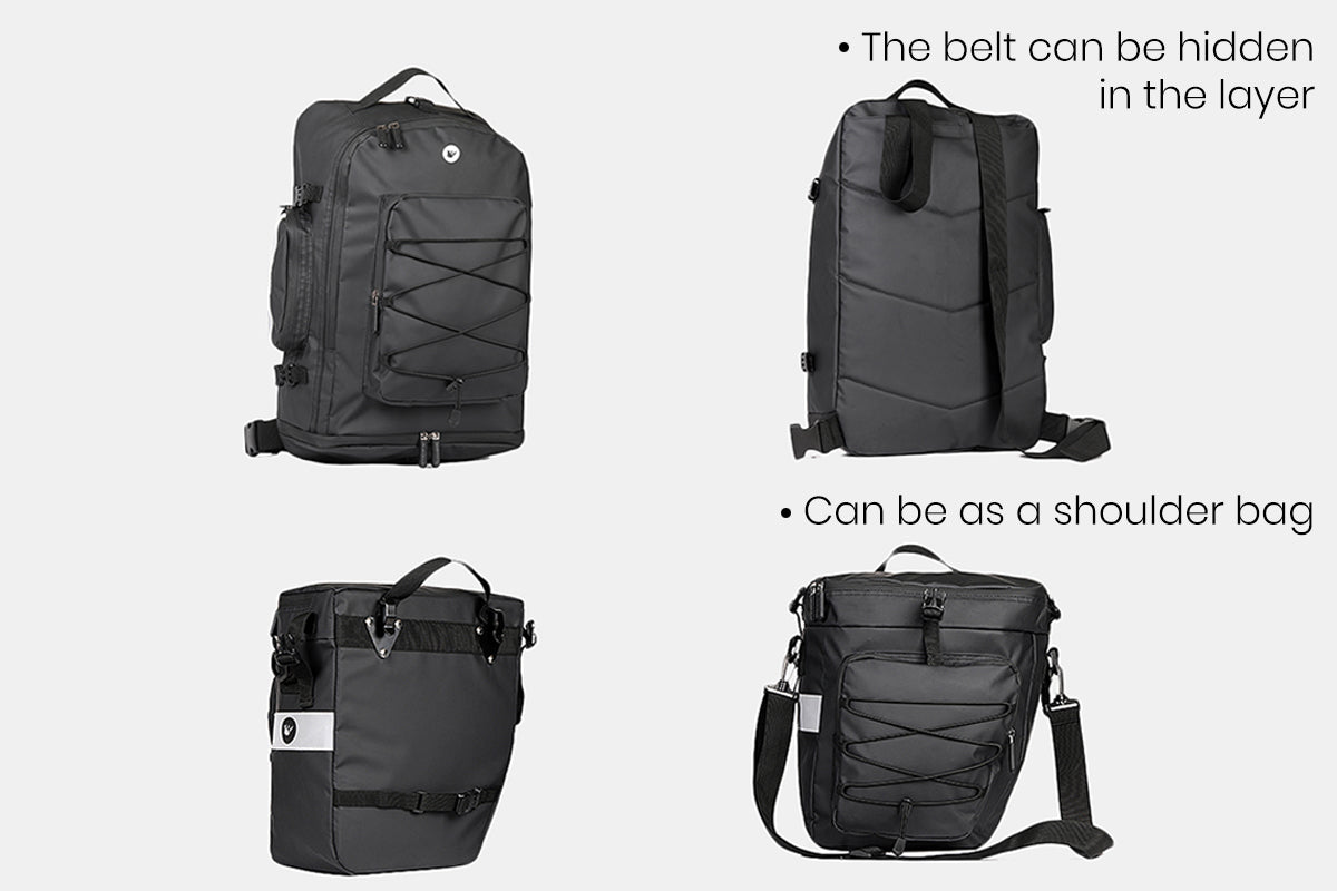 Rhinowalk 65L Ebike Bag 3-in-1 Pannier Bag Set、mySite、bearsvspackers