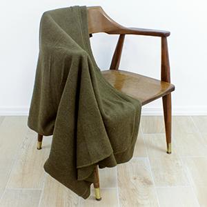 chair with wool blanket
