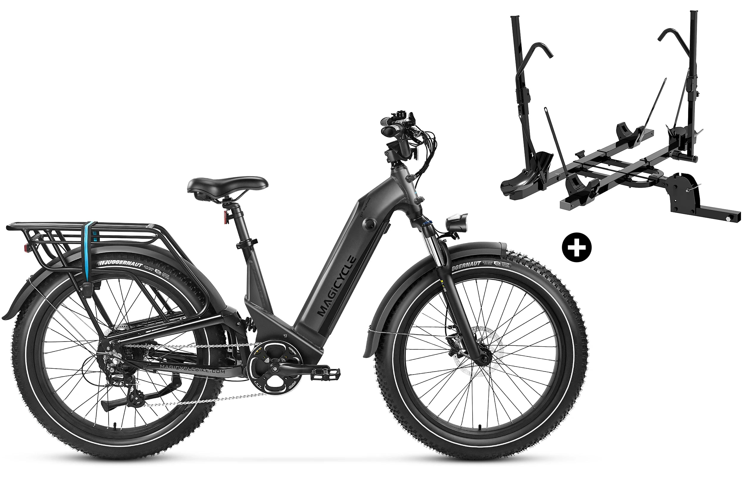 Bundle Sale - Magicycle Deer Step-thru E-Bike With A Hitch Bike Rack、mySite、bearsvspackers