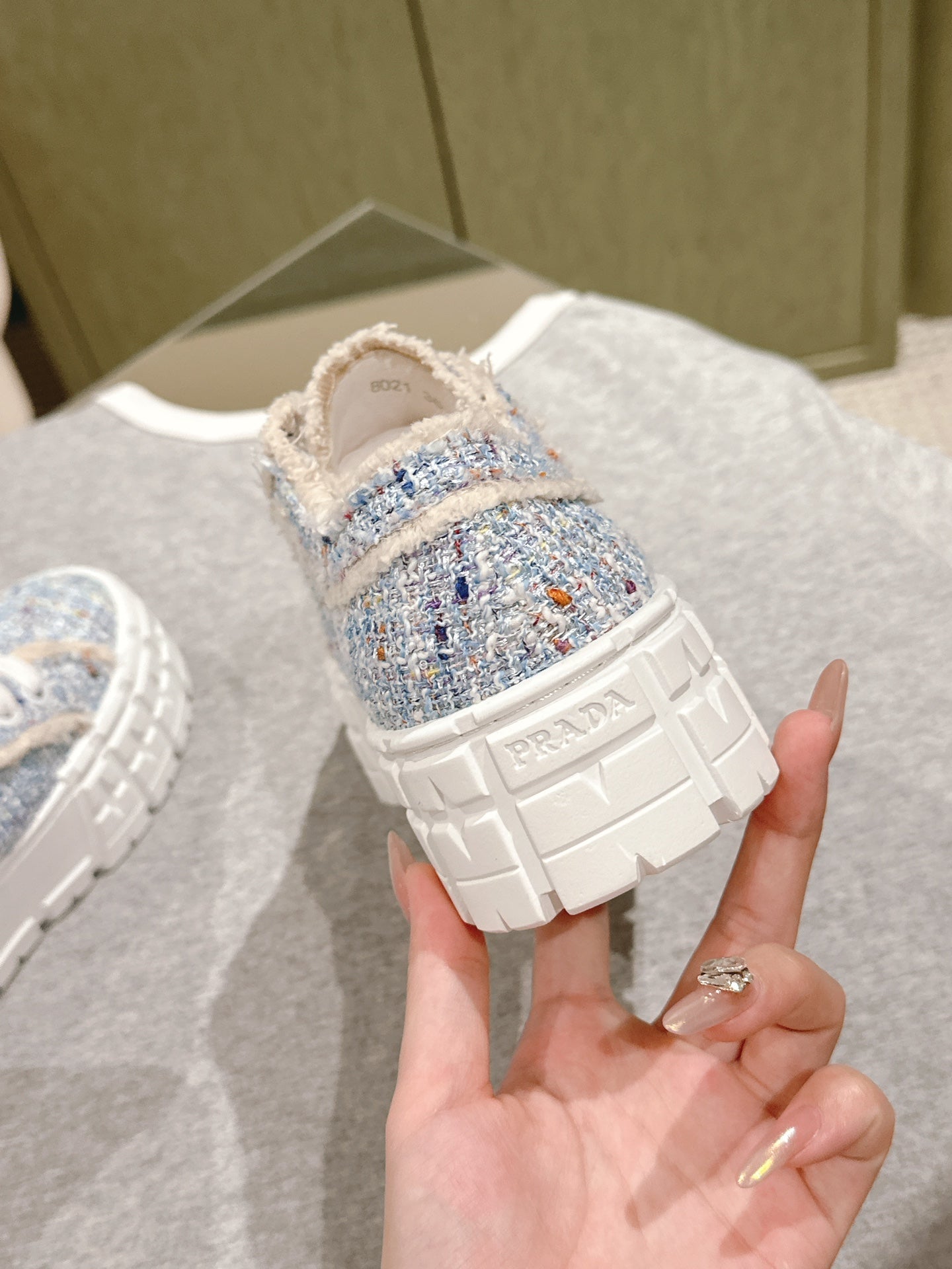 PRA DOUBLE WHEEL RE-NYLON GABARDINE SNEAKERS SKY FABRIC、mysite、Cacoeks