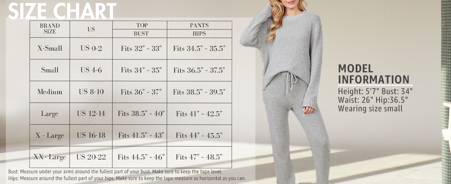 fuzzy set size chart