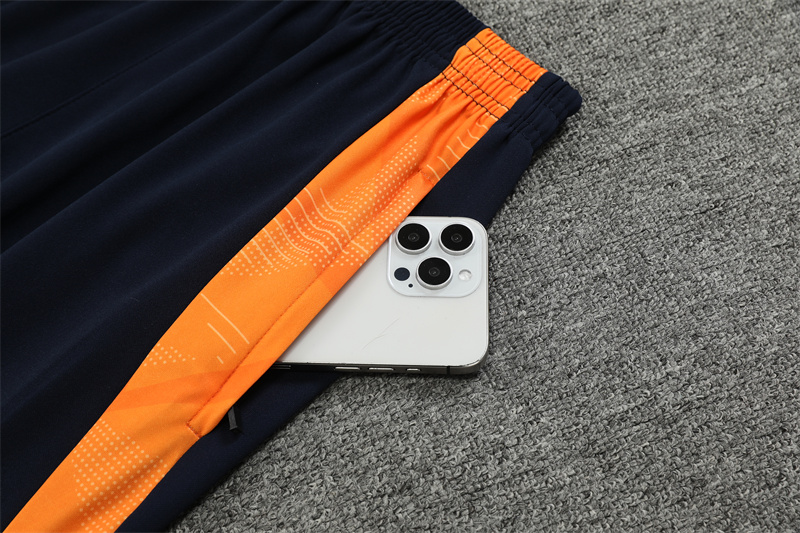 ManixJersey.com | Real Madrid 24-25 Long Sleeve Training Set - Blue & Orange -Customize Name, Number and Patch | Worldwide Shipping