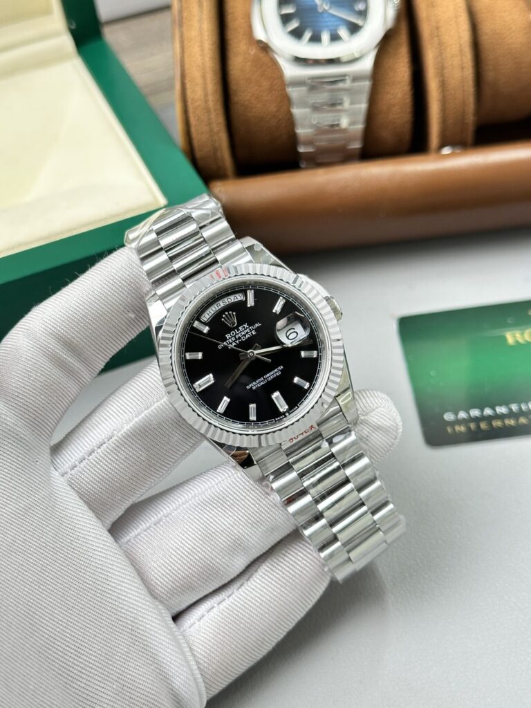 Đồng Hồ Rolex Day-Date 228236 Rep 11 Nặng ~167gr Mặt Đen GM Factory 40mm (1)