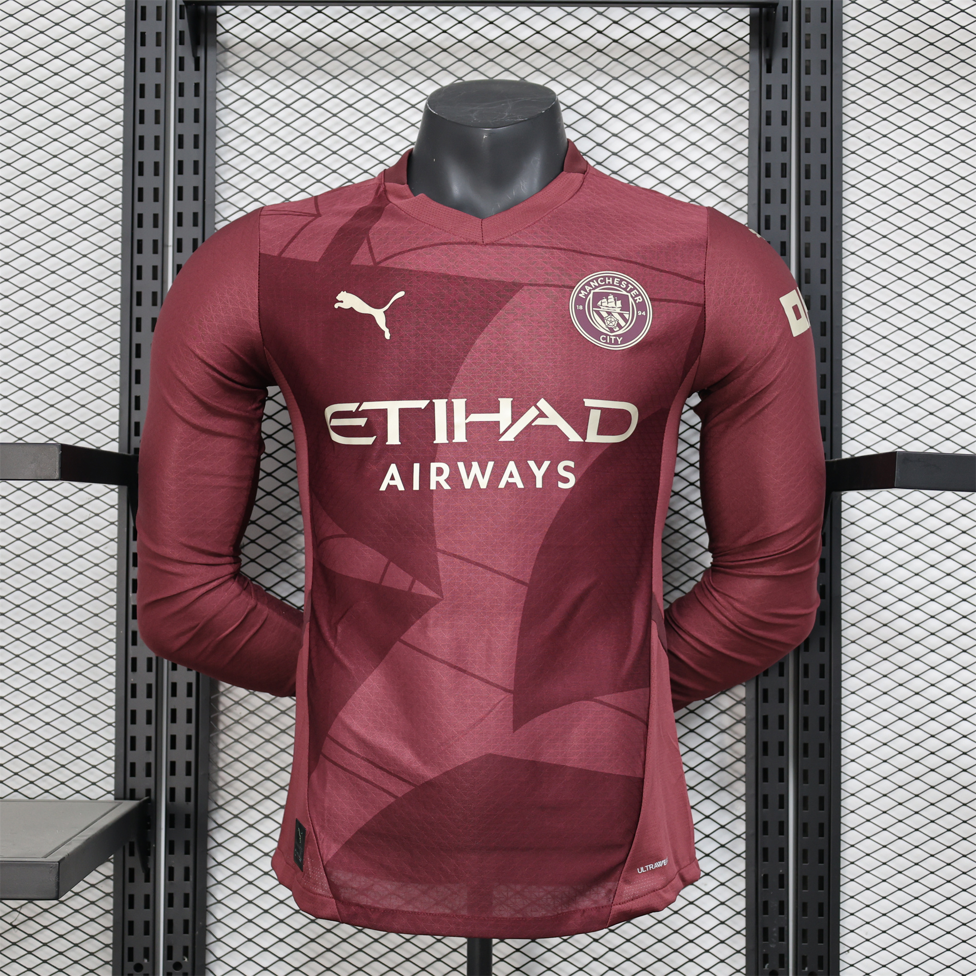 ManixJersey.com | Manchester City 24-25 Third Long Sleeves Jersey - Player Version -Customize Name, Number and Patch | Worldwide Shipping