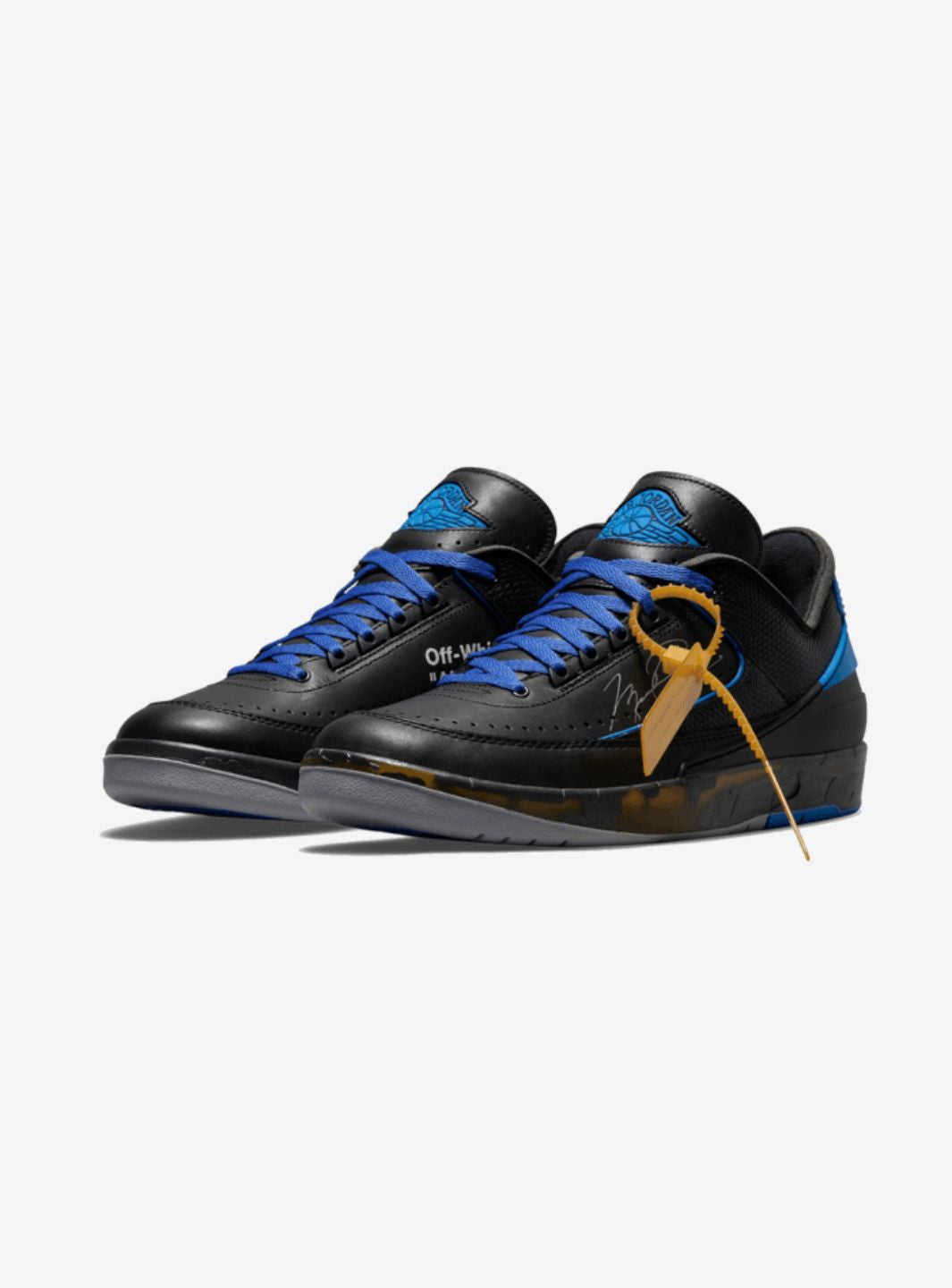 Air Jordan 2 Retro Low SP Off-White Black Blue、JORDAN、Cacoeks