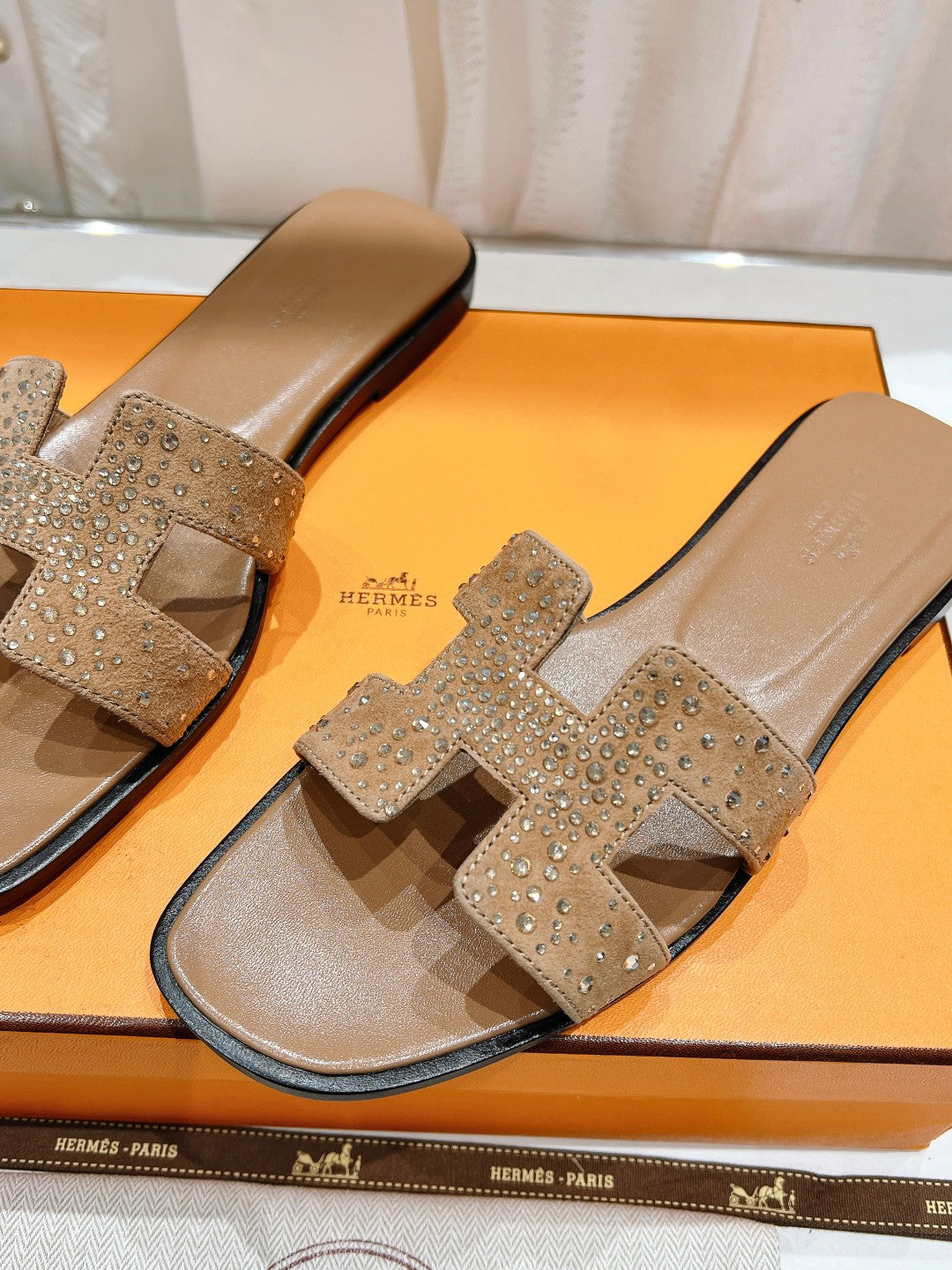 0RAN SANDAL CARAMEL LAMBSKIN ATTACH CRYSTALS、mysite、Cacoeks