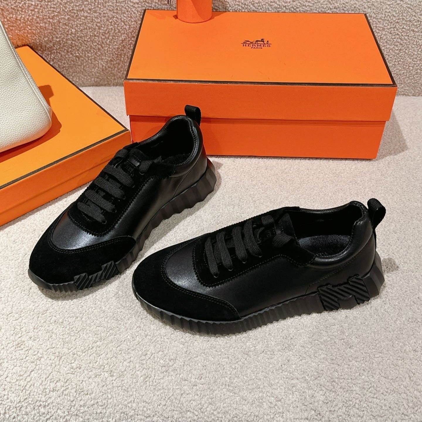 MAINLAND SNEAKER IN FULL BLACK SUEDE AND CALFSKIN、mysite、Cacoeks