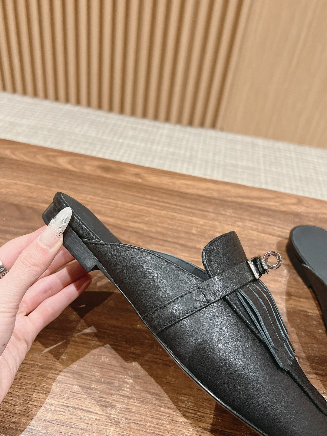 0Z Mule Fringed Black、mysite、Cacoeks