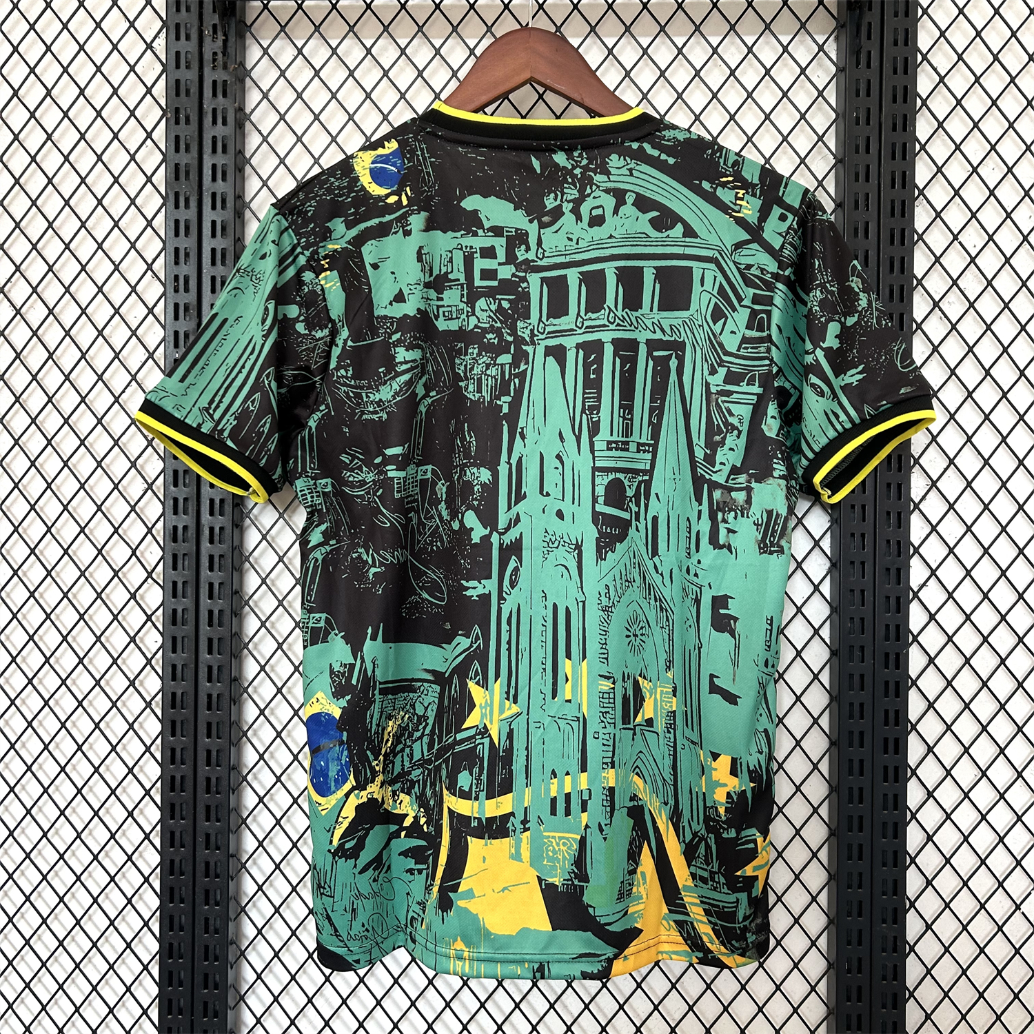 UltraTrikot-Brazil 2024 Black and Green Church Jersey - Fans Version