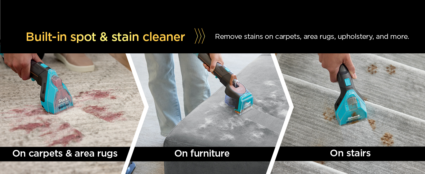 Built-in spot & stain cleaner