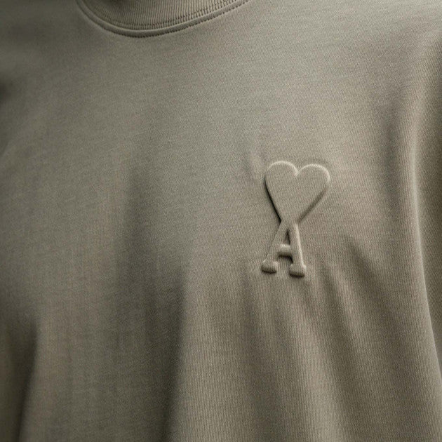 Ami Paris Logo Embossed T-Shirt ‘Khaki’、mysite、Cacoeks