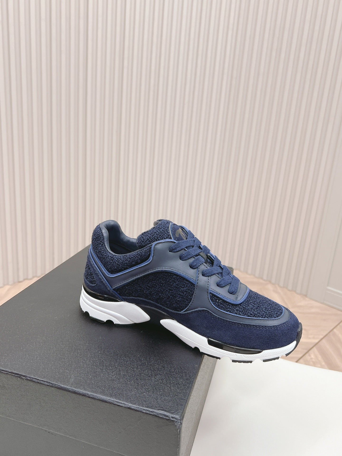 TRAINERS IN MIDNIGHT BLUE SUEDE AND CALFSKIN、mysite、Cacoeks