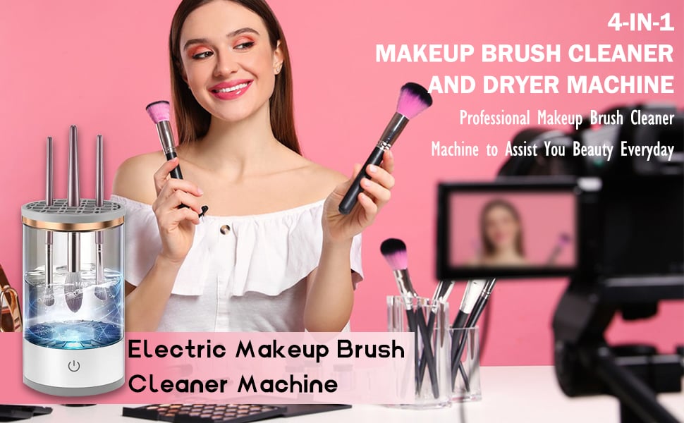 Electric Makeup Brush Cleaner Machine,2024 Upgrade Cosmetic Brush Cleaner,