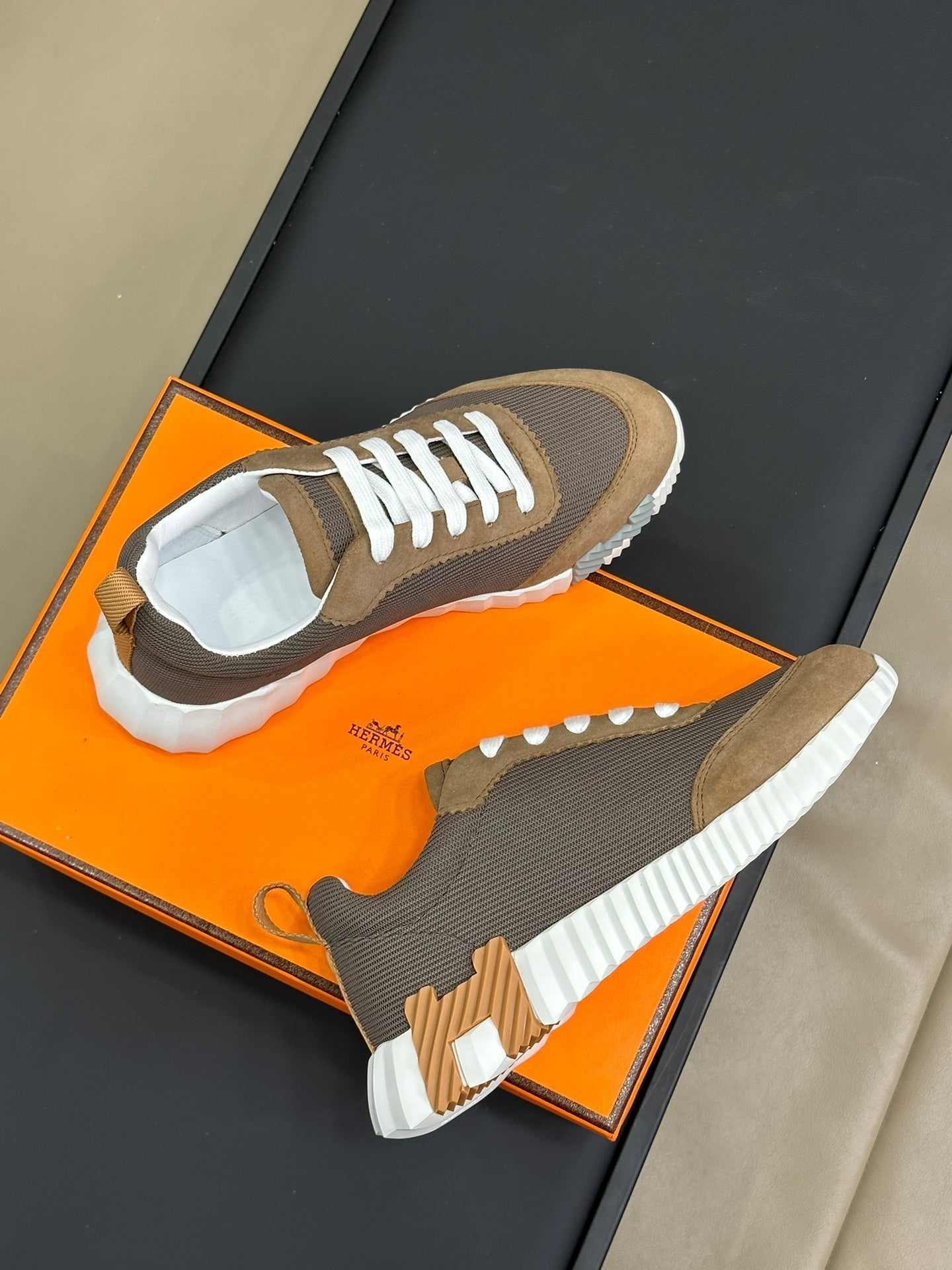 BOUNCING SNEAKERS BROWN CALFSKIN、mysite、Cacoeks