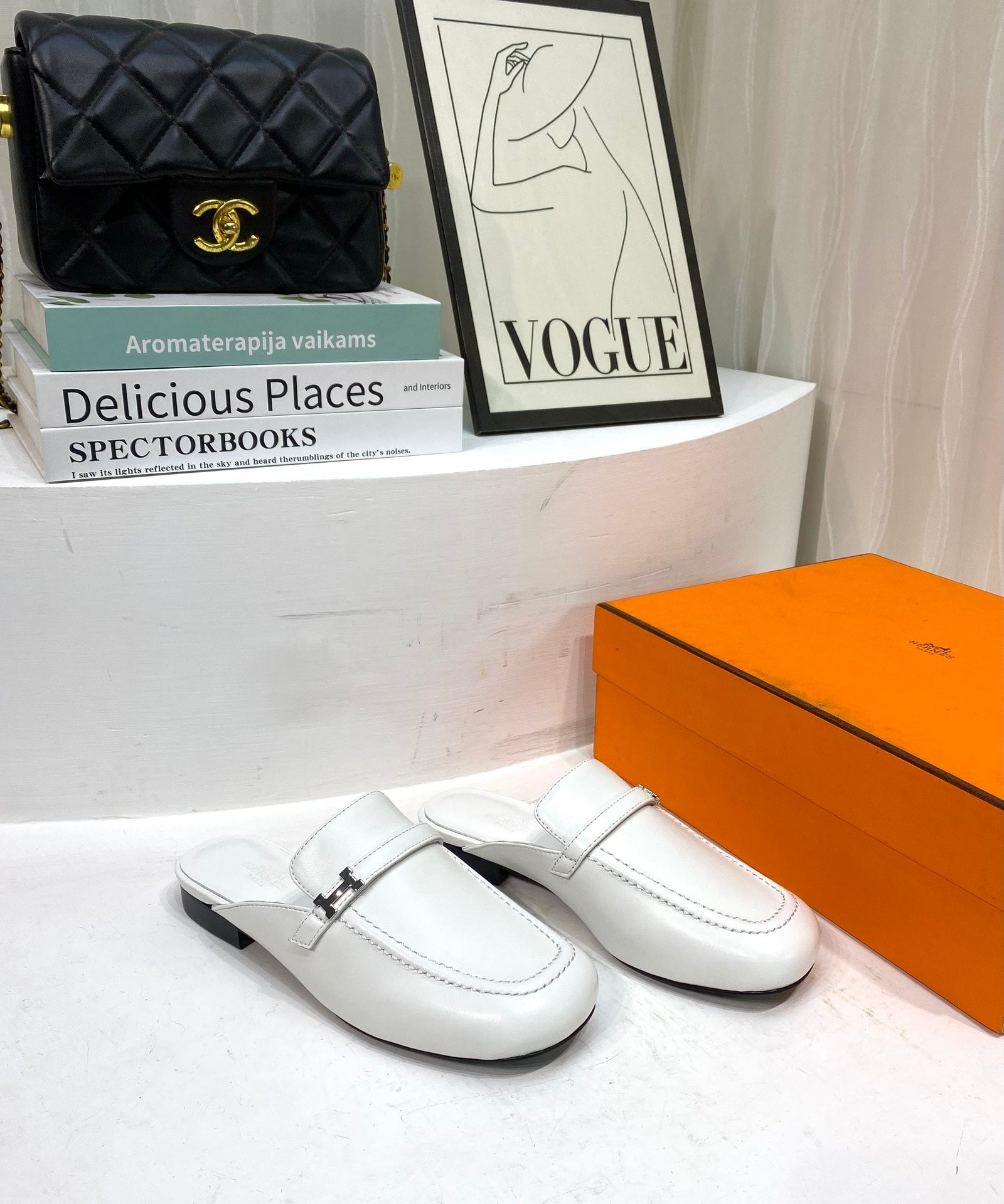 IENA MULE WHITE CALFSKIN、mysite、Cacoeks