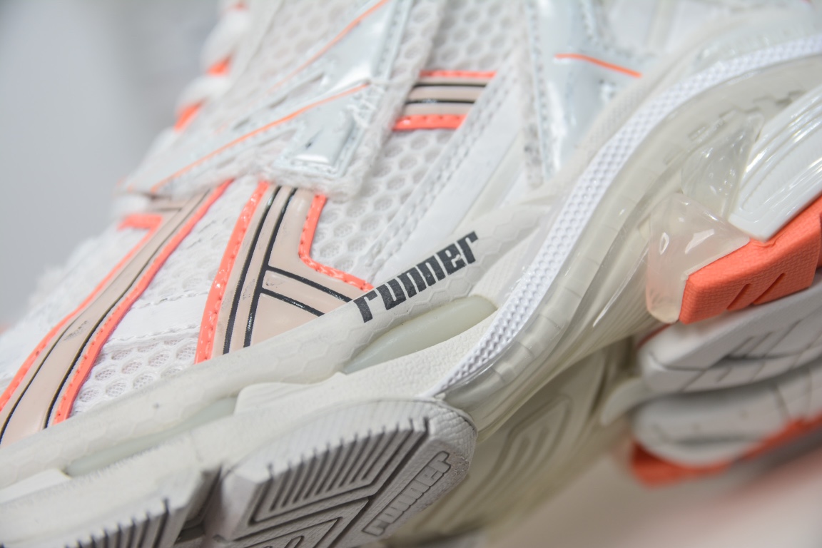 Balenciaga Runner Trainer in White Orange、mysite、Cacoeks