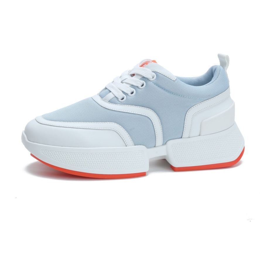 GIGA SNEAKER IN POWDER BLUE STITCHED MESH AND WHITE CALFSKIN、mysite、Cacoeks