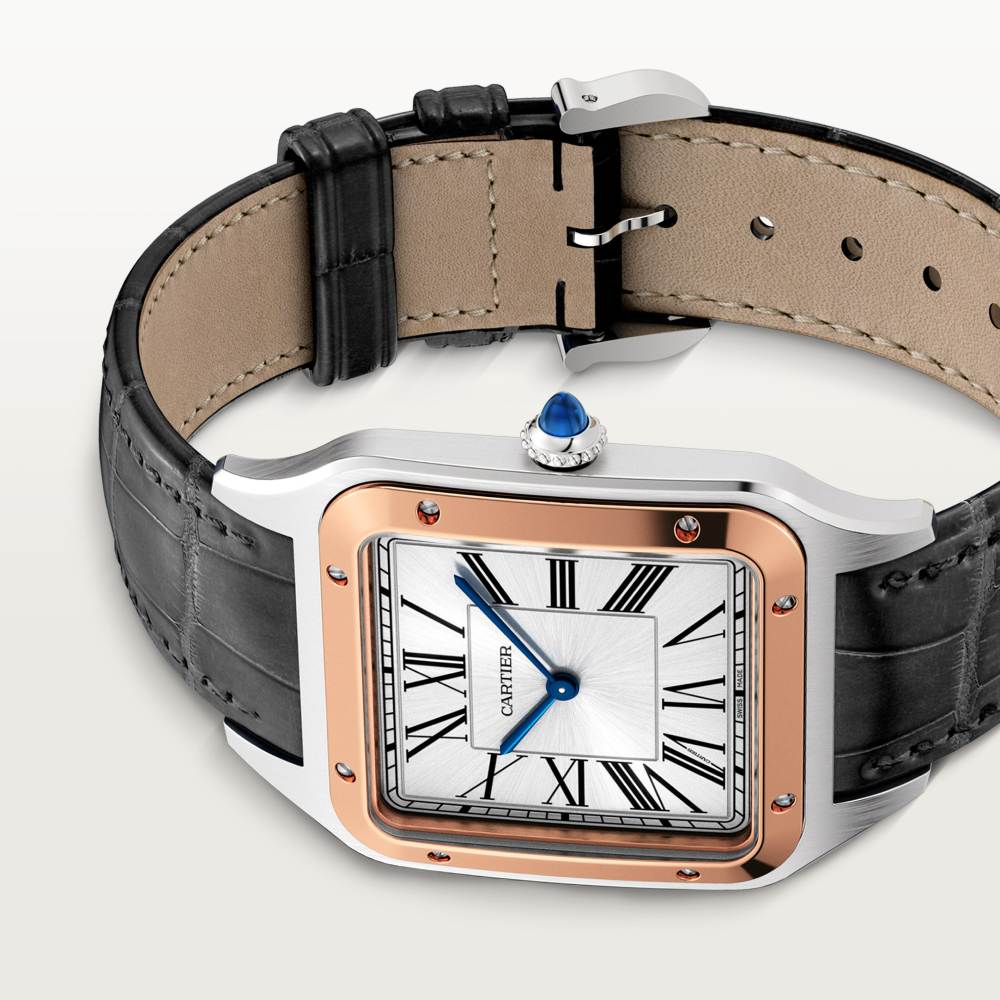 Super Clone 1:1 CARTIER SANTOS-DUMONT XL Model Rose Gold Mix W2SA0017 Replica-fasswatch