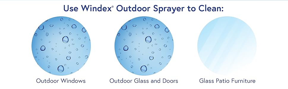 Use Windex Outdoor Sprayer to Clean: Outdoor Windows, Glass Patio Furniture