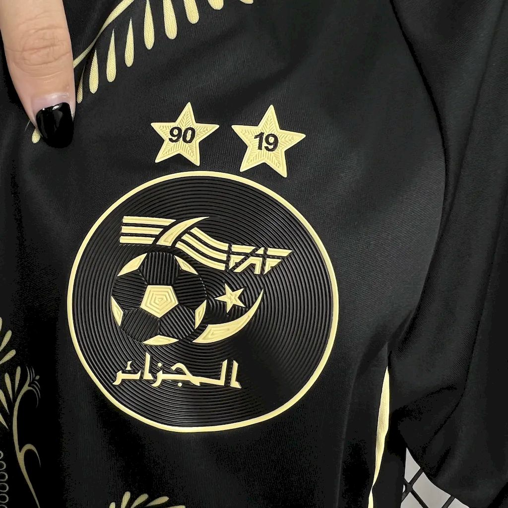 Higojerseys-Algeria 2024-25 Black Gold Supporter Jersey - Fans Version