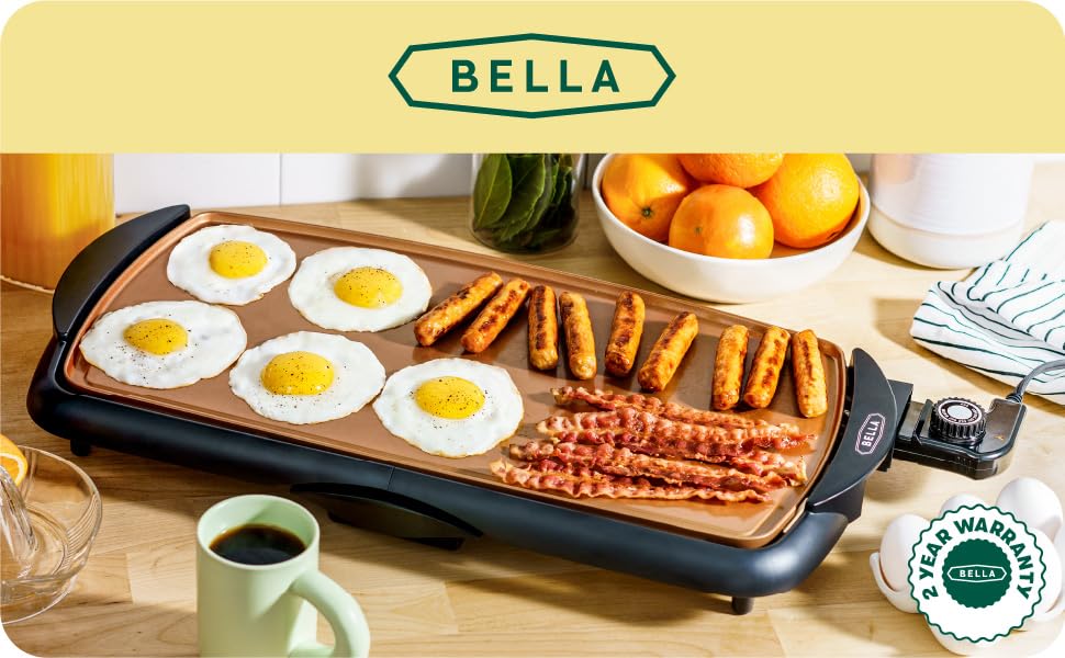 BELLA Electric Ceramic Titanium Griddle