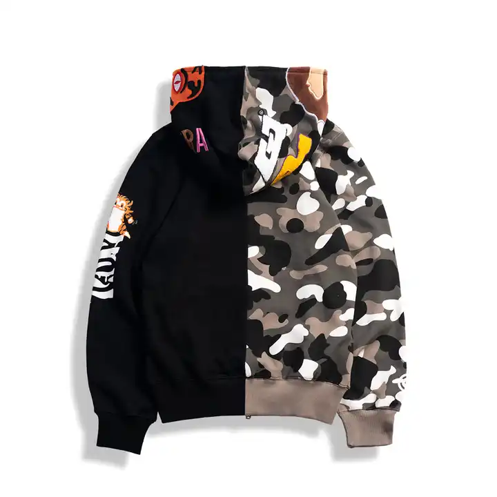 BAPE Shark Half Camo Black Hoodie、mysite、Cacoeks