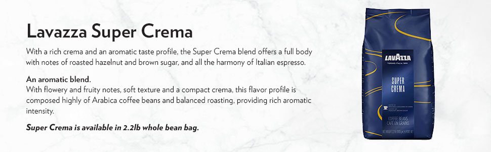 Lavazza Super Crema Whole Bean Coffee