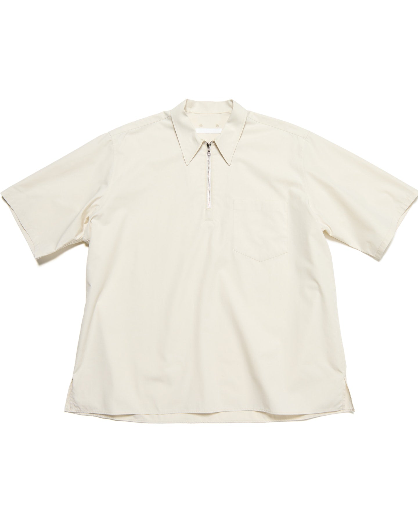 SOPHNET. 25S/S ORGANIC COTTON HALF ZIP S/S SHIRT  SOPH-250031 
