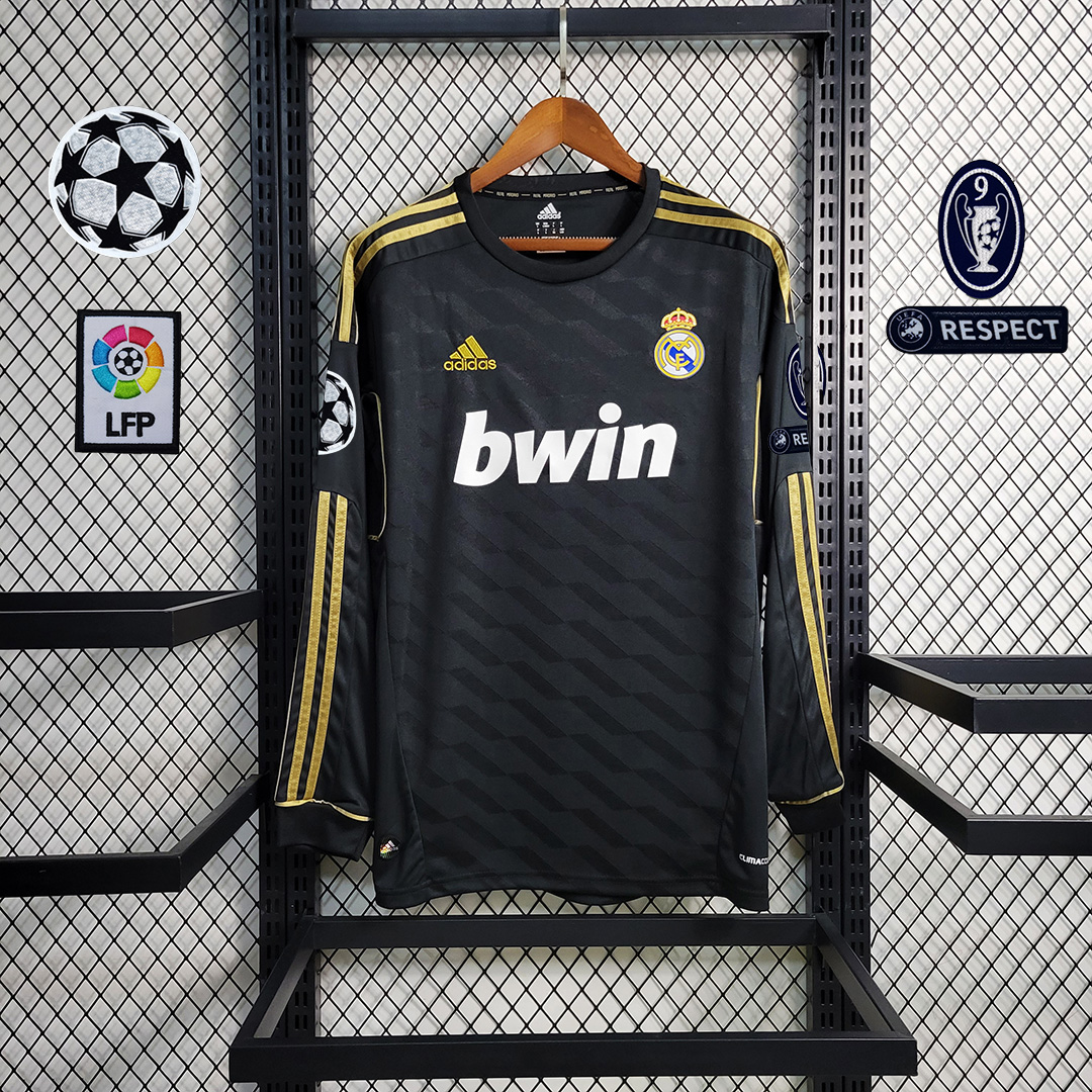 ManixJersey.com | Real Madrid Retro 11-12 Away Long Sleeve Jersey -Customize Name, Number and Patch | Worldwide Shipping