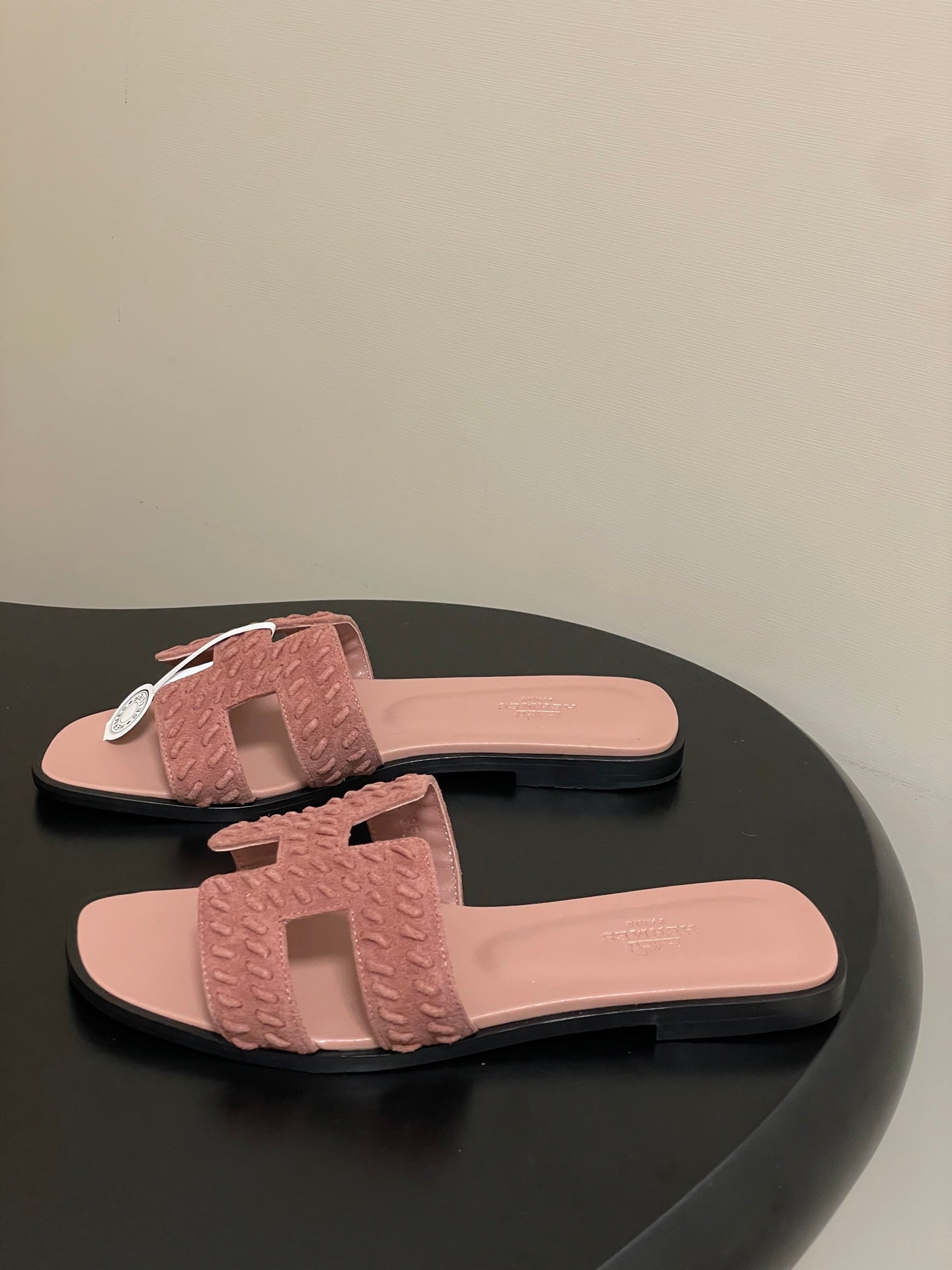 HM 25S ORAN SANDAL IN PEACHY PINK SUEDE AND LAMBSKIN、mysite、Cacoeks