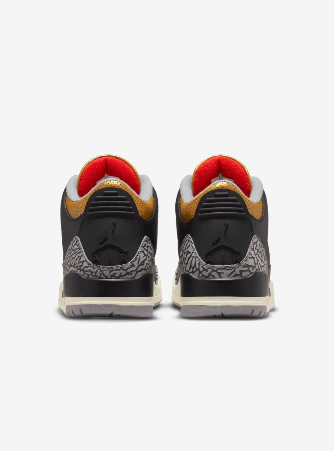 Air Jordan 3 Retro Black Cement Gold、JORDAN、Cacoeks