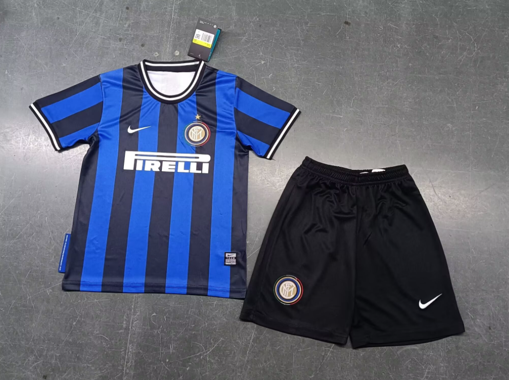 09/10 Retro Inter Milan Home Football Shirt Kids Size Suit-mysite Custom Football Kit- Nextkits