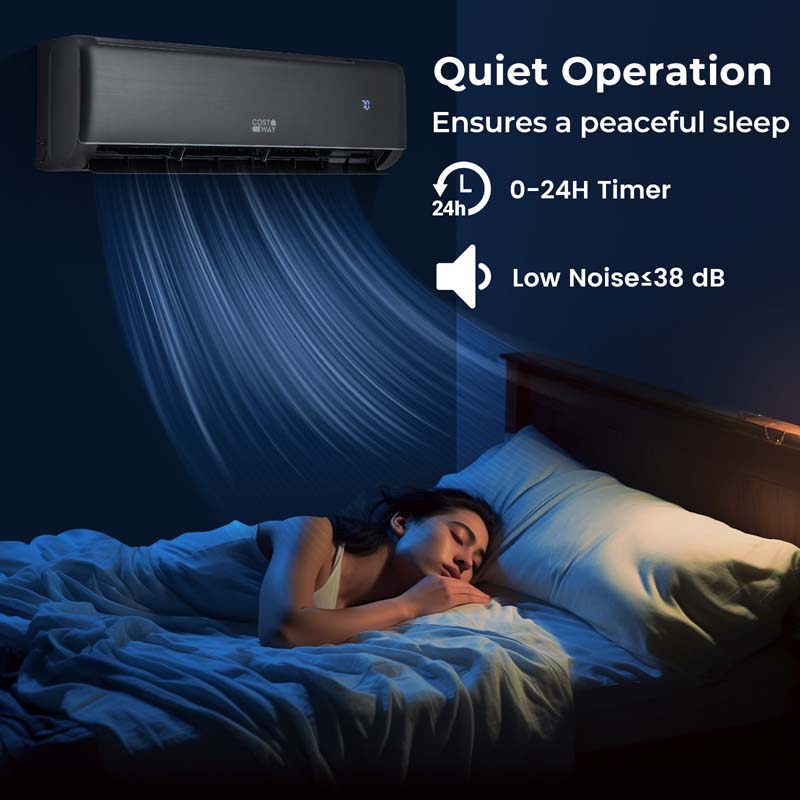 Eletriclife 22000 BTU 21 SEER2 208-230V Wifi Enabled Mini Split Air Conditioner and Heater Gray