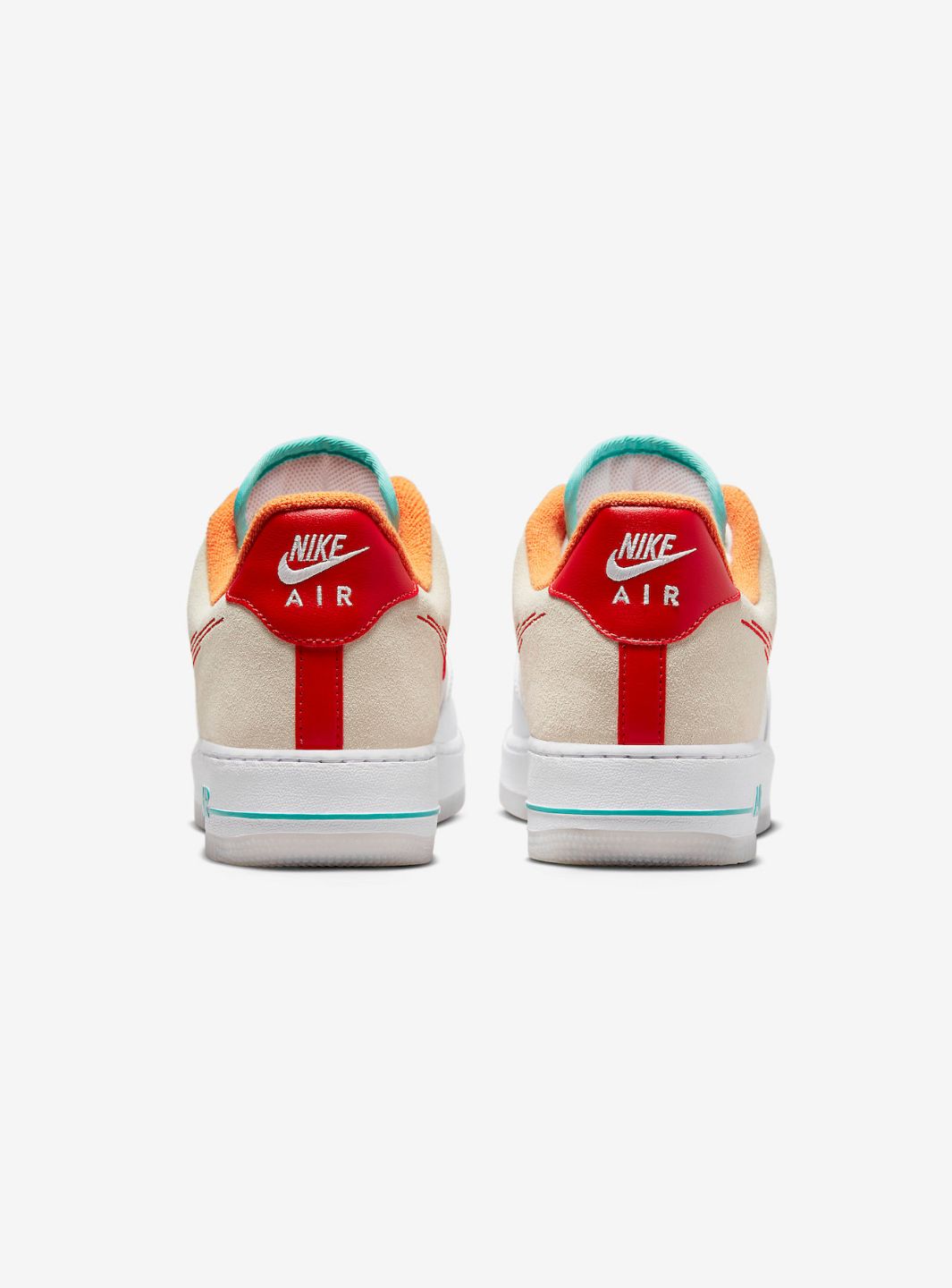 Nike Air Force 1 Low '07 PRM Just Do It White Red Teal、NIKE、Cacoeks