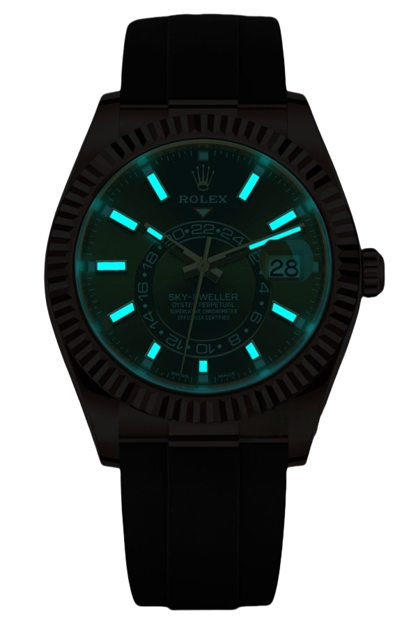 Rolex Sky-Dweller Champagne Dial Super Clone Swiss Replica Watch Jubilee Bracelet Ref M326235-0005 Swiss 9001 Movement