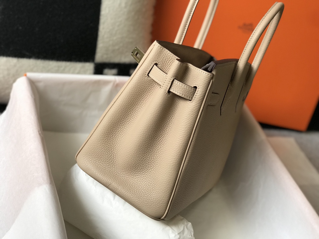 Hermes Birkin 30CM 35CM Togo Leather Windbreaker Grey With Gold
