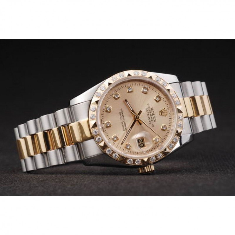 Superclone Rolex Datejust 36mm Gold Dial SRL41-fasswatch