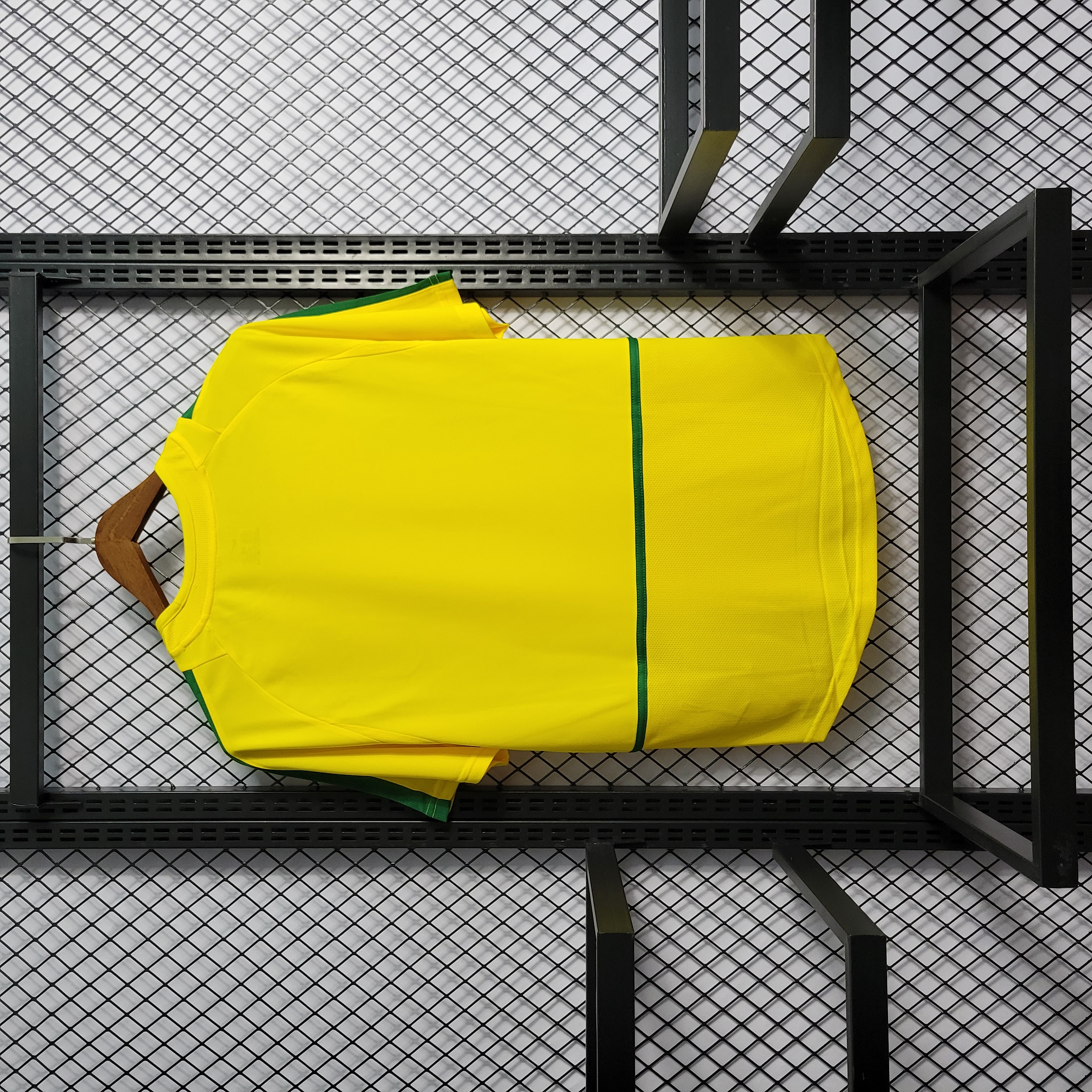 Higojerseys-Retro Brazil 2002 Home Stadium Jersey