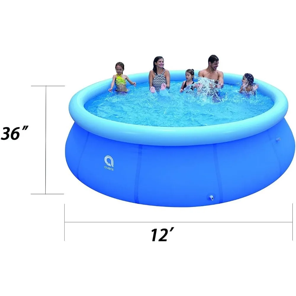 Outdoor Hot Tubs, 12ft X 36in Inflatable Swimming Pool Outdoor Above Ground Pool, Outdoor Hot Tubs