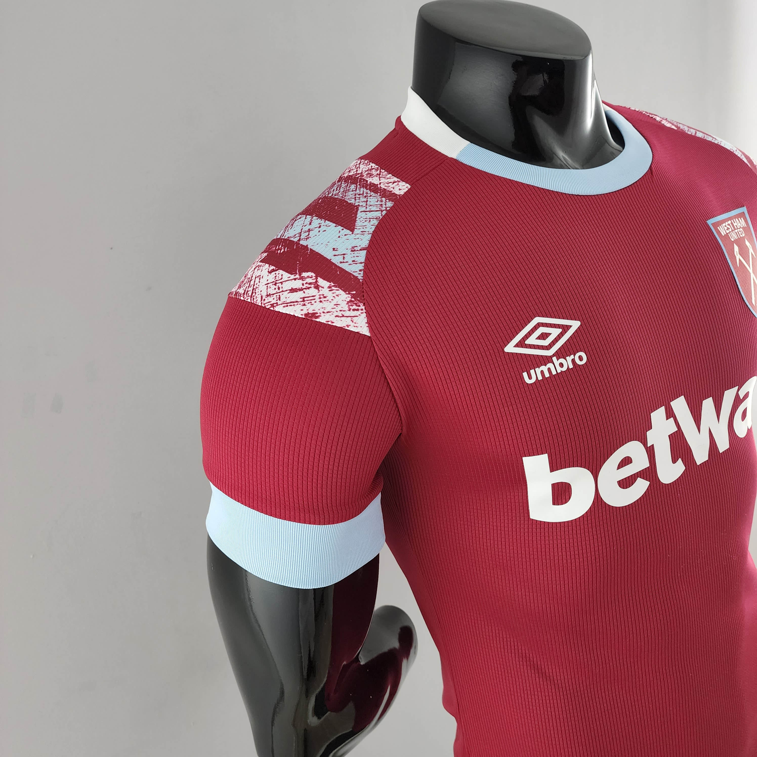 2022/2023 Player Version West Ham United Home Football Shirt 1:1 Thai Quality:football jersey mysite: unitedjerseyfootball 邓江浪:football