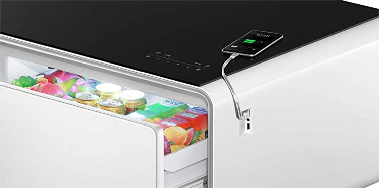 Ultimate Coffee Table With Built-In Fridge and Speaker System - Smart Coffee Table Gadget