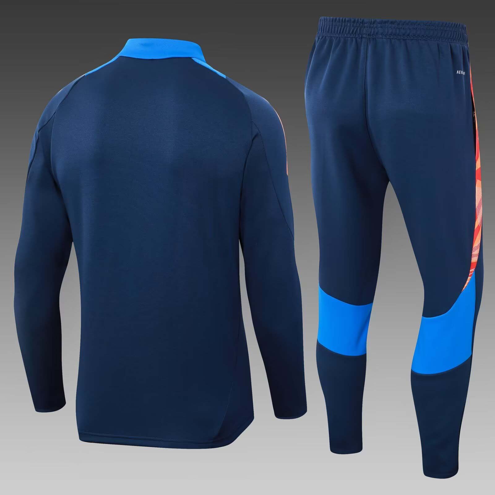 2024/2025 Juventus Half-Pull Training Suit Royal blue Football Shirt 1:1 Thai Quality Set:football jersey mysite: unitedjerseyfootball 邓江浪:football