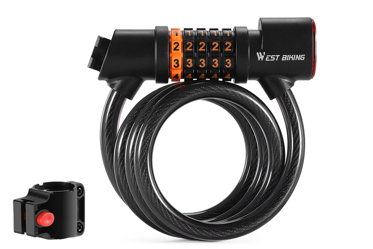 WestBiking Electric Bike Lock Cable with Tail Light、mySite、bearsvspackers