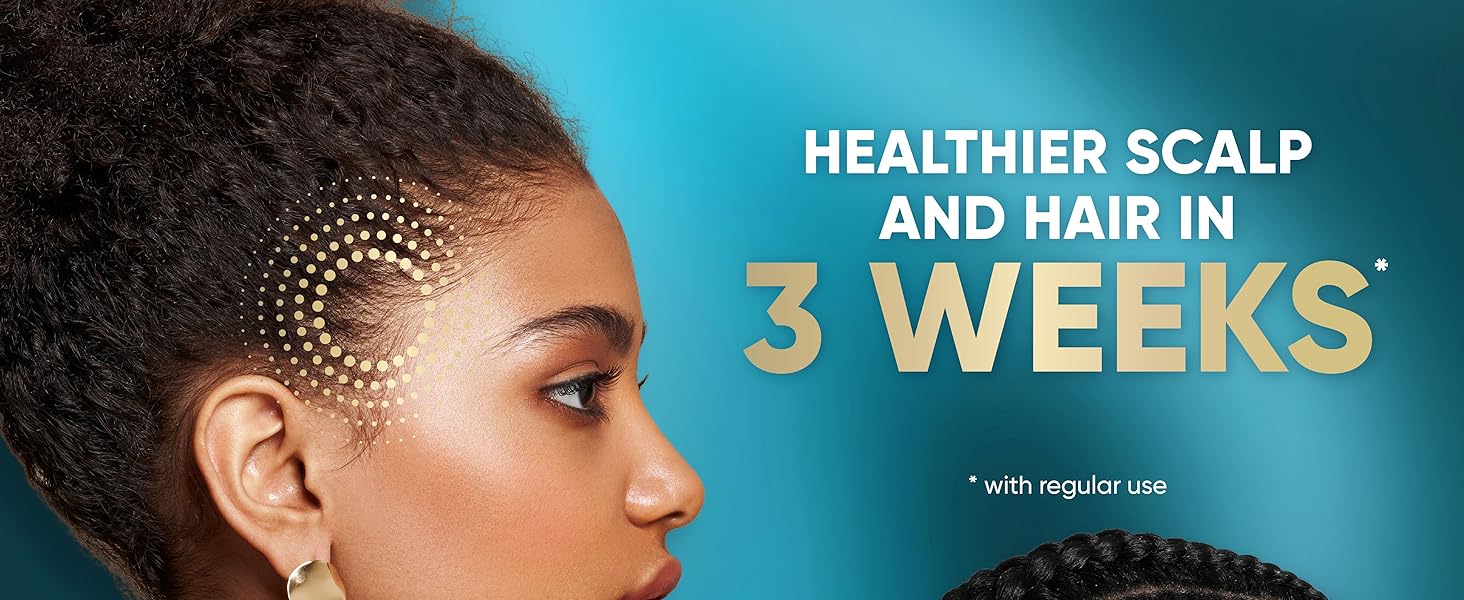 Healthier scalp and hair in 3 weeks with regular use