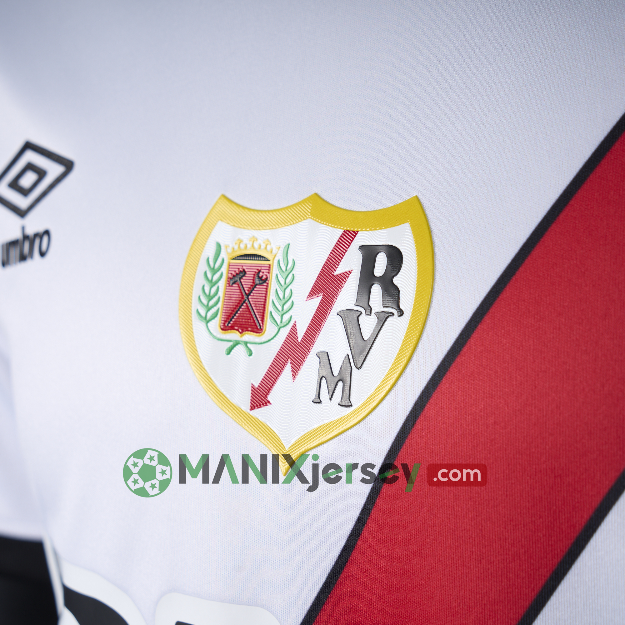 ManixJersey.com | Rayo Vallecano 24-25 Home Jersey - Player Version -Customize Name, Number and Patch | Worldwide Shipping
