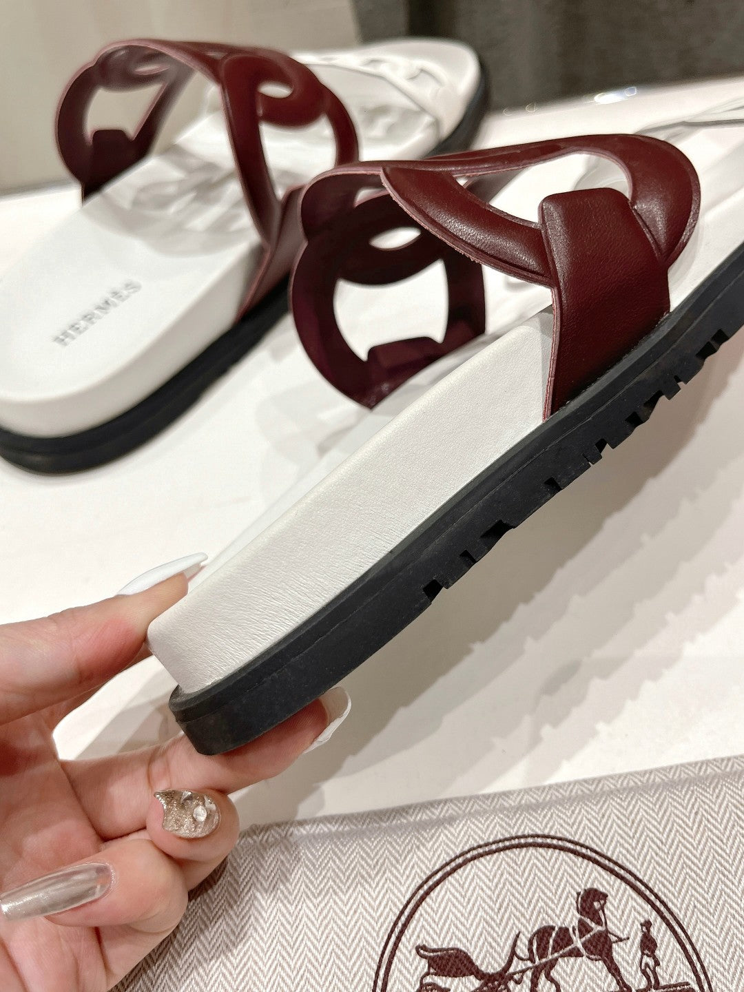 EXTRA SANDAL WHITE MIX BROWN CALFSKIN、mysite、Cacoeks