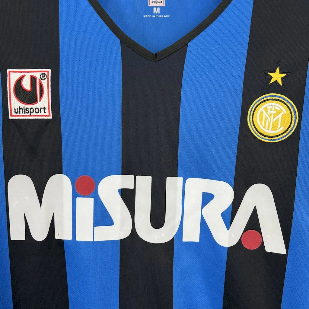 ManixJersey.com | Retro Inter Milan 1990-91 Home Jersey -Customize Name, Number and Patch | Worldwide Shipping