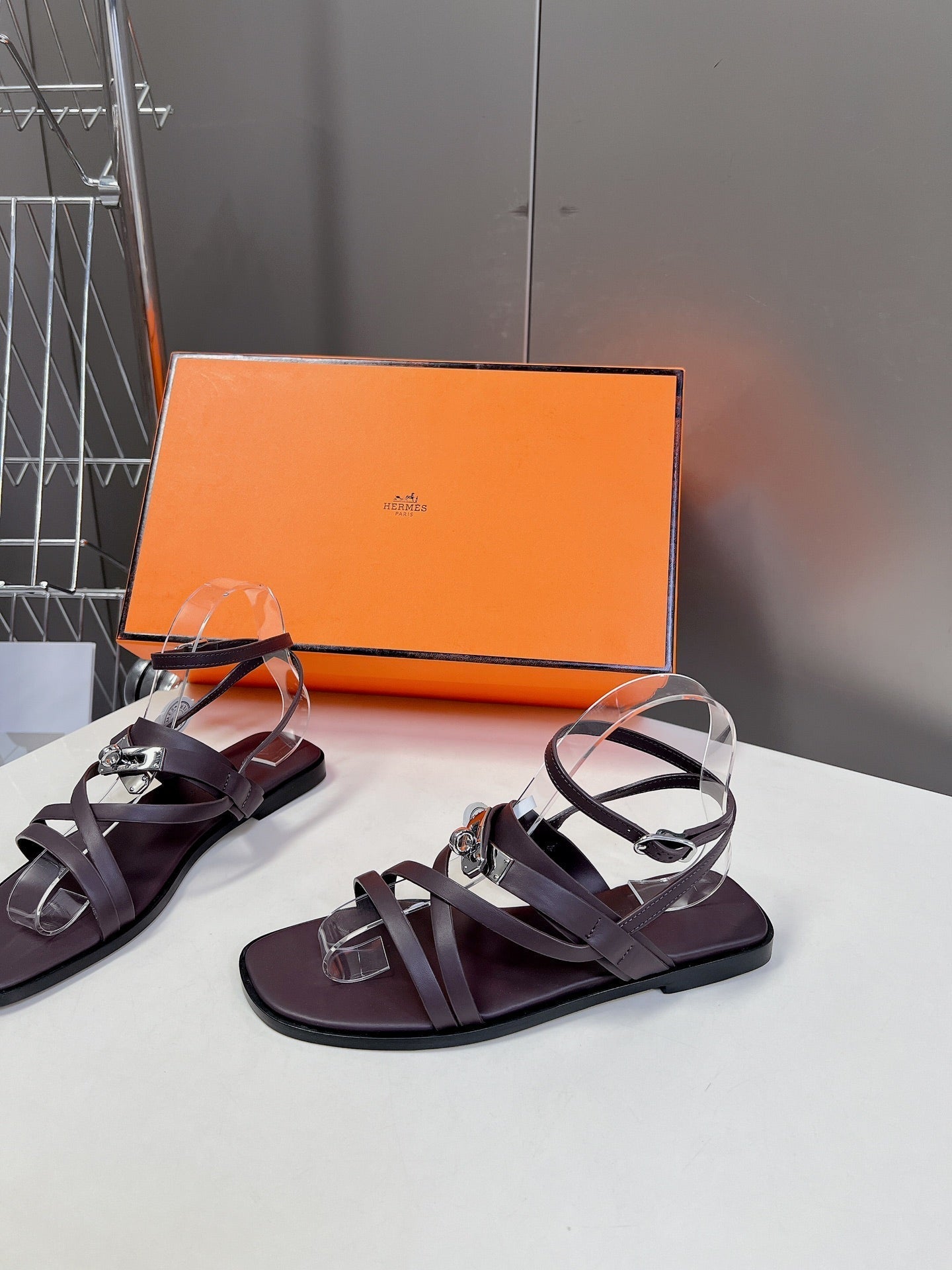 JUNE SANDAL CHOCOLATE CALFSKIN、mysite、Cacoeks
