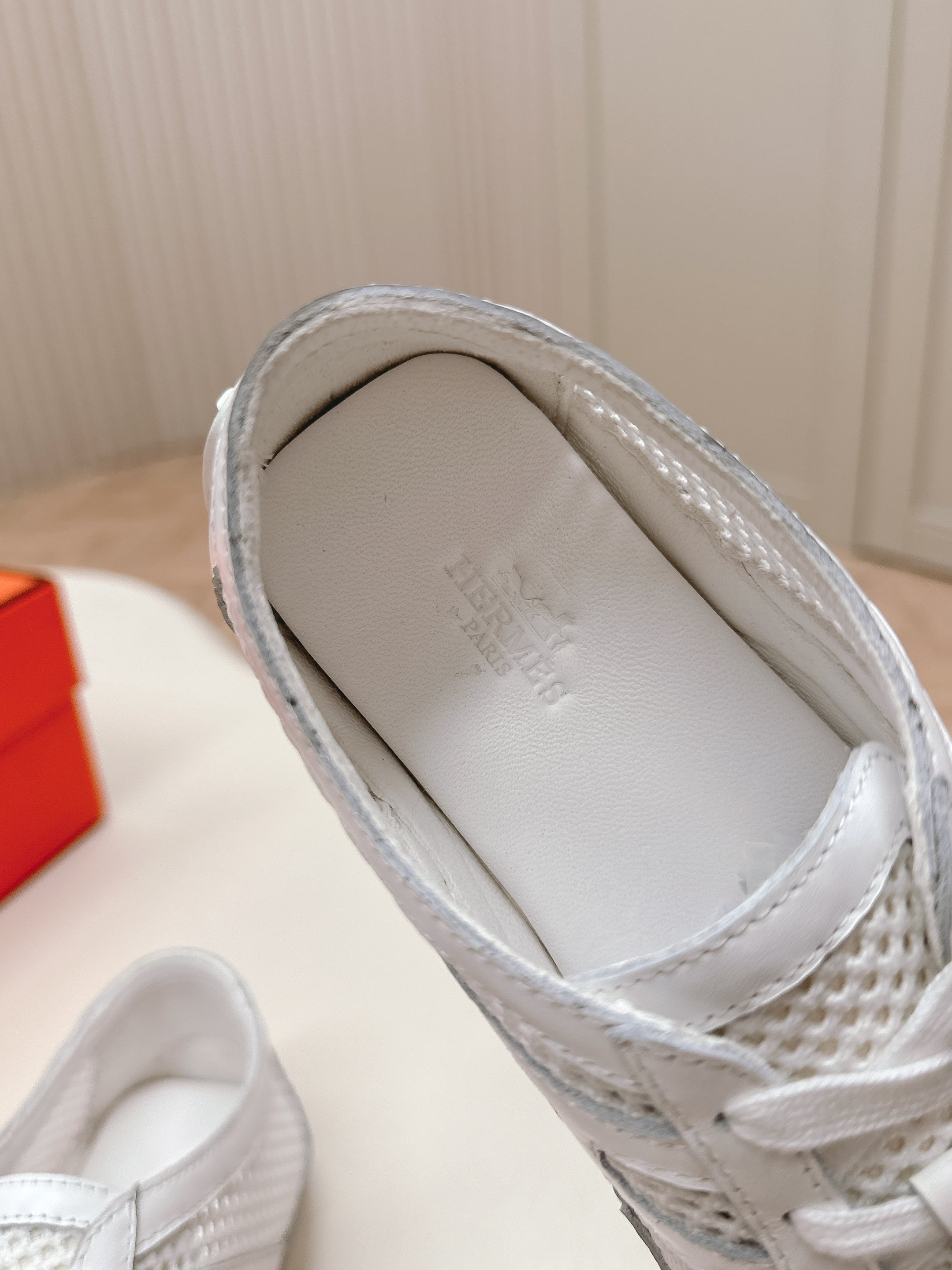 KIGA SNEAKER IN WHITE CROCHET KNIT AND CALFSKIN、mysite、Cacoeks