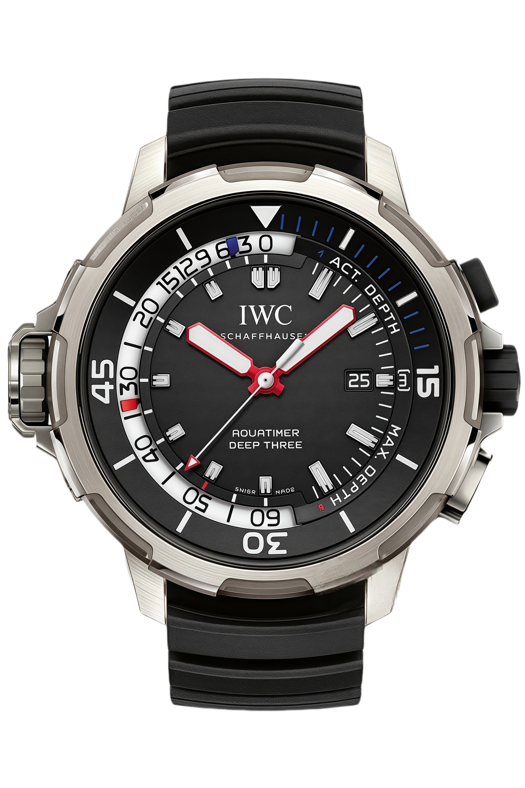 IWC Aquatimer Ref. IW355701 Super Clone Watch – Stainless Steel Black Dial Automatic Dive Fake Replica